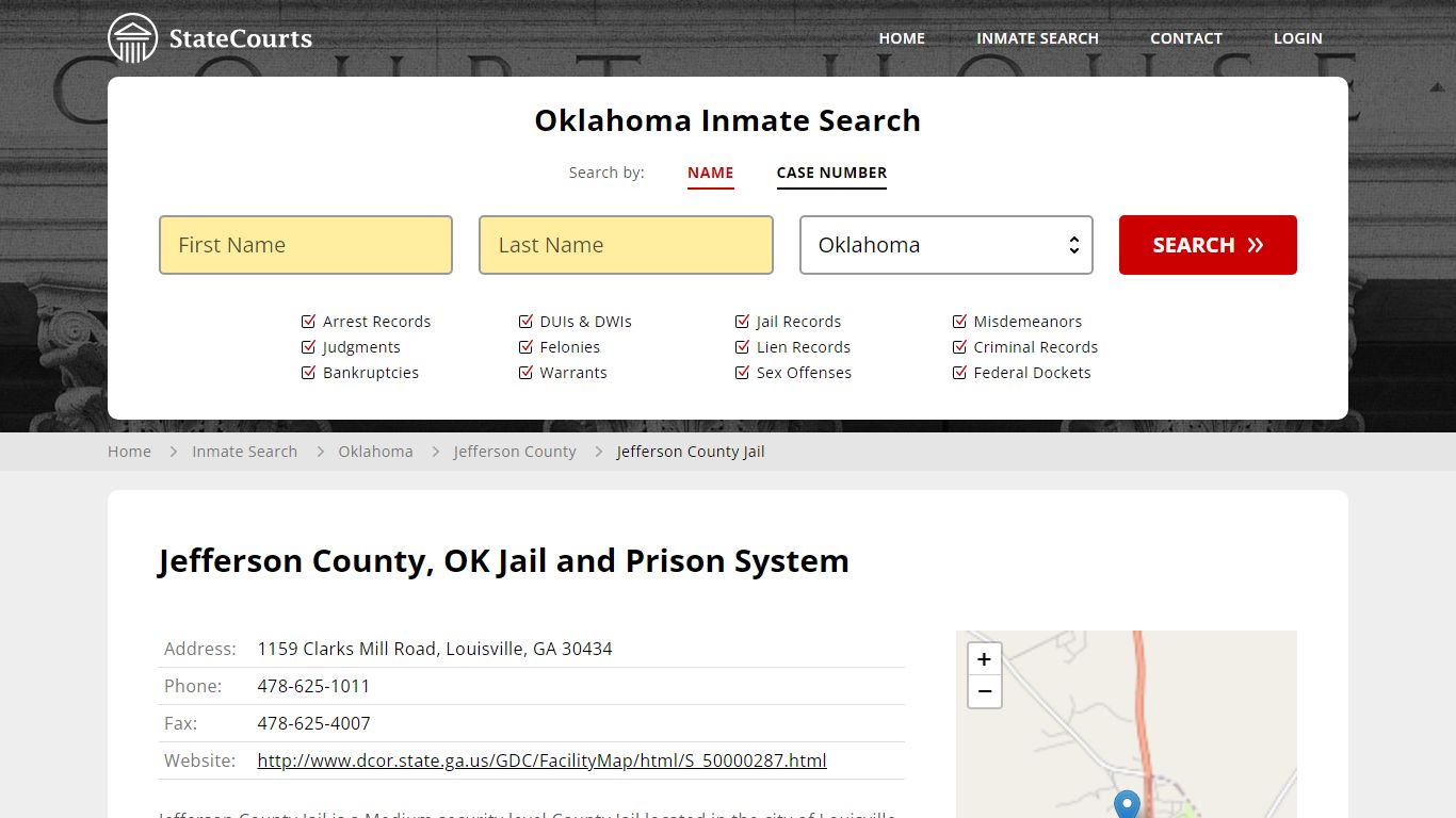 Jefferson County Jail Inmate Records Search, Oklahoma - StateCourts