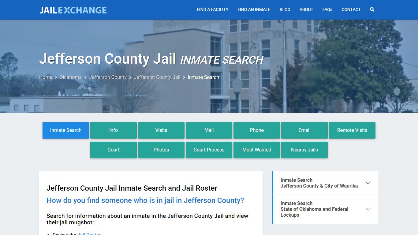Jefferson County Jail Inmate Search - Jail Exchange